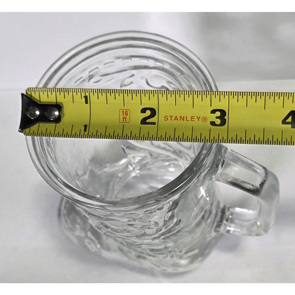 Vintage Clear Glass Cowboy Boot Mug Beer Stein Western Barware Novelty Cup 6" - Picture 8 of 8